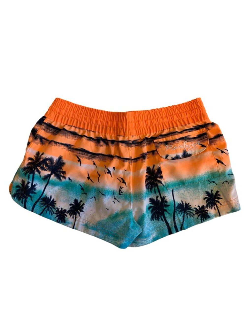 Rainforest Cafe Tropical Shorts Palm Beach Sunset Design Women's Size Small - Picture 2 of 8
